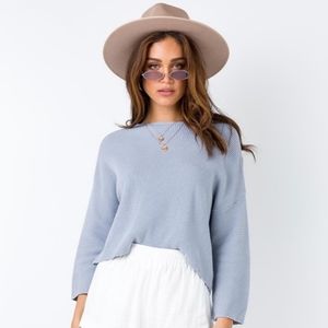 Princess Polly Gray Laneway Quarter Sleeve Sweater XS/S
